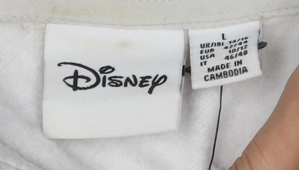 Mens UK Size L Disney Grey Pullover Hoodie