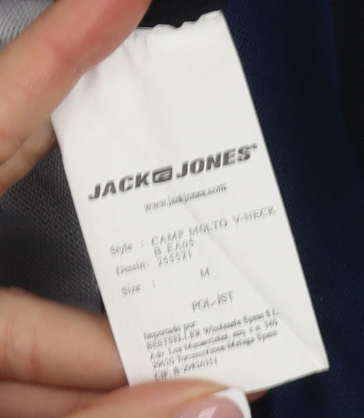 Jack & Jones Men's Multicoloured Striped Pullover - M