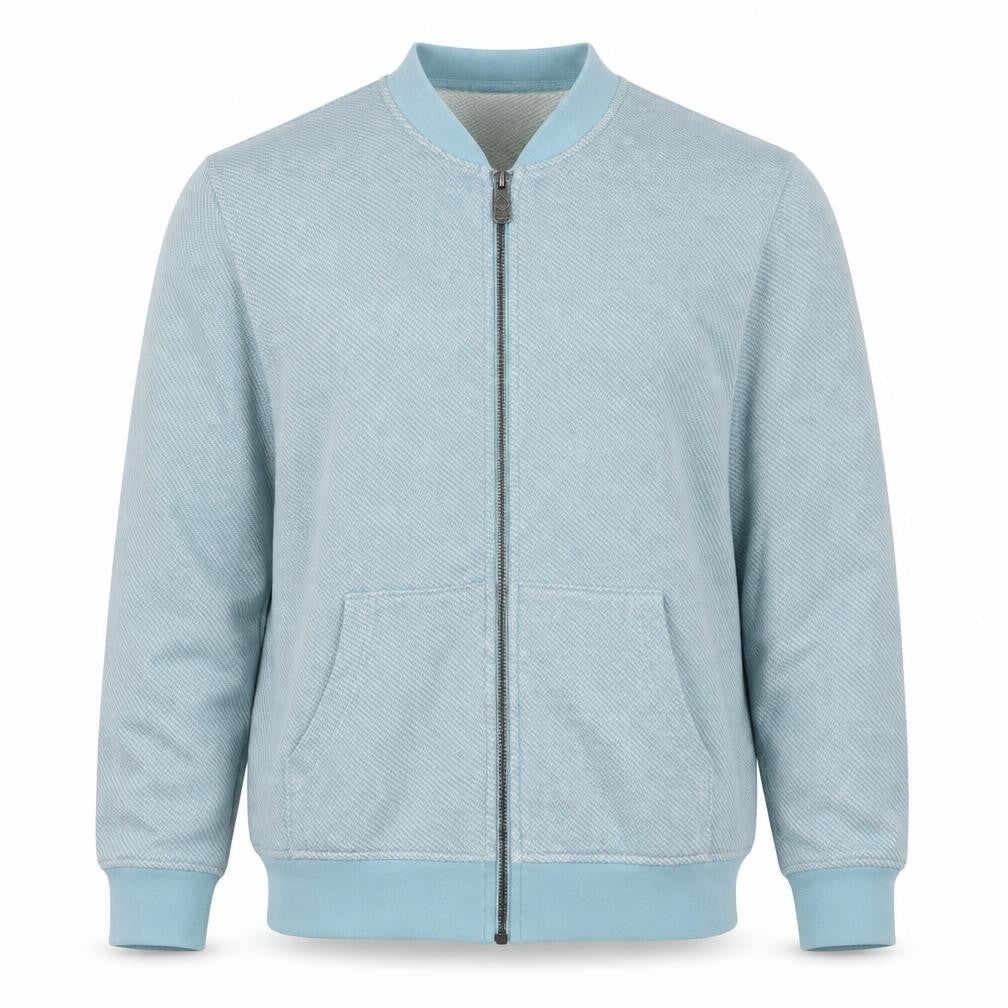 Mens UK Size M Cotton Traders Blue Full Zip Sweatshirt