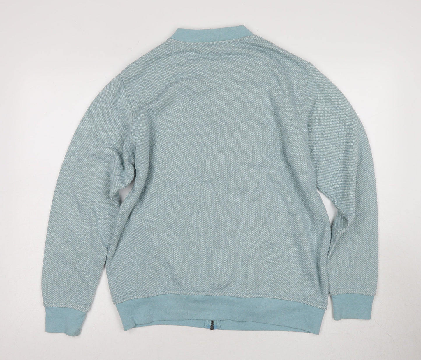 Mens UK Size M Cotton Traders Blue Full Zip Sweatshirt