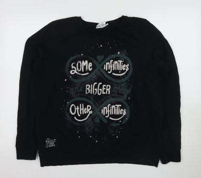 The Fault In Our Stars Women's Black Graphic Sweatshirt Size 16