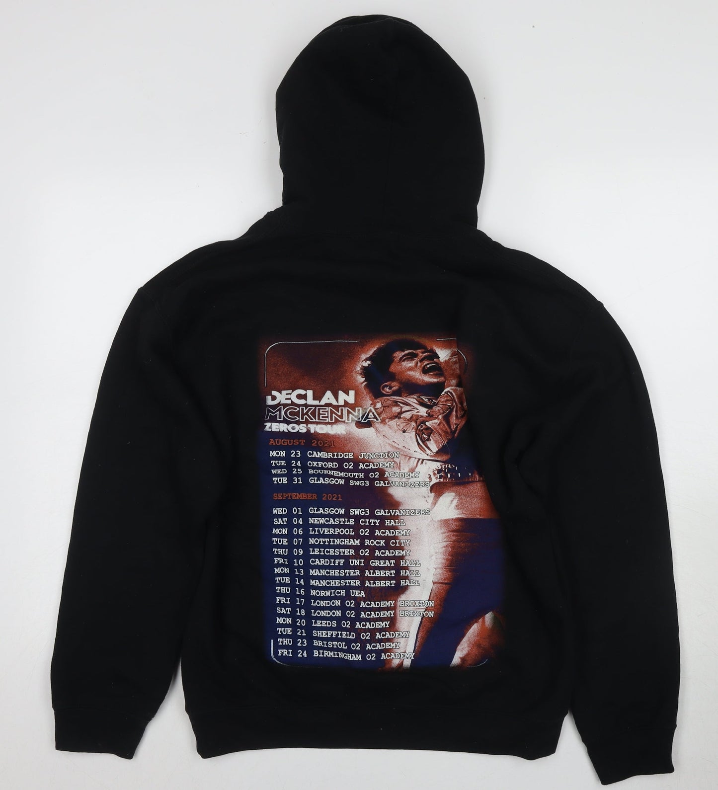 Mens UK Size M Gildan Black Pullover Hoodie