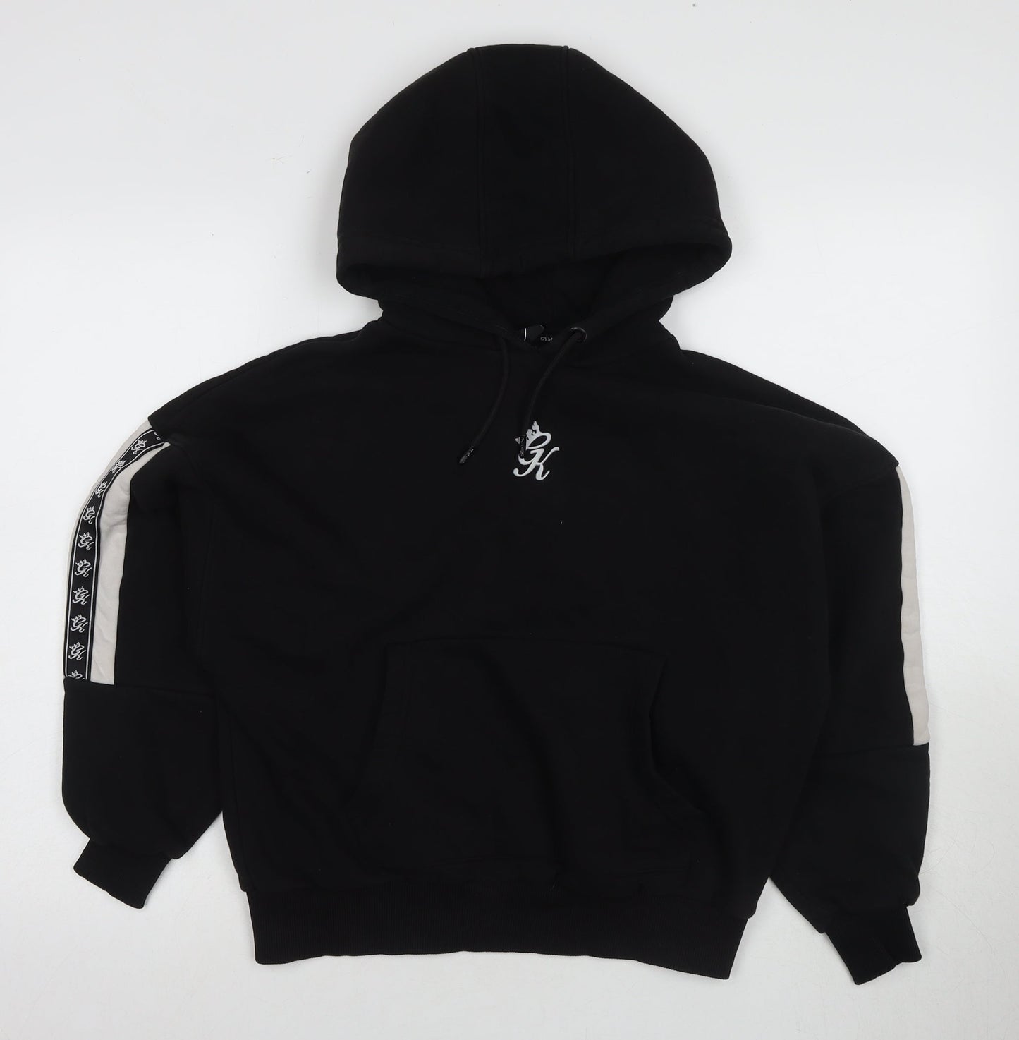 Gym King Black Unisex Hoodie Size 6 Cotton-Poly Pullover