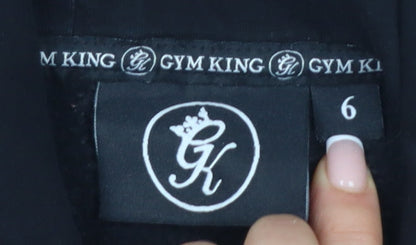 Gym King Black Unisex Hoodie Size 6 Cotton-Poly Pullover