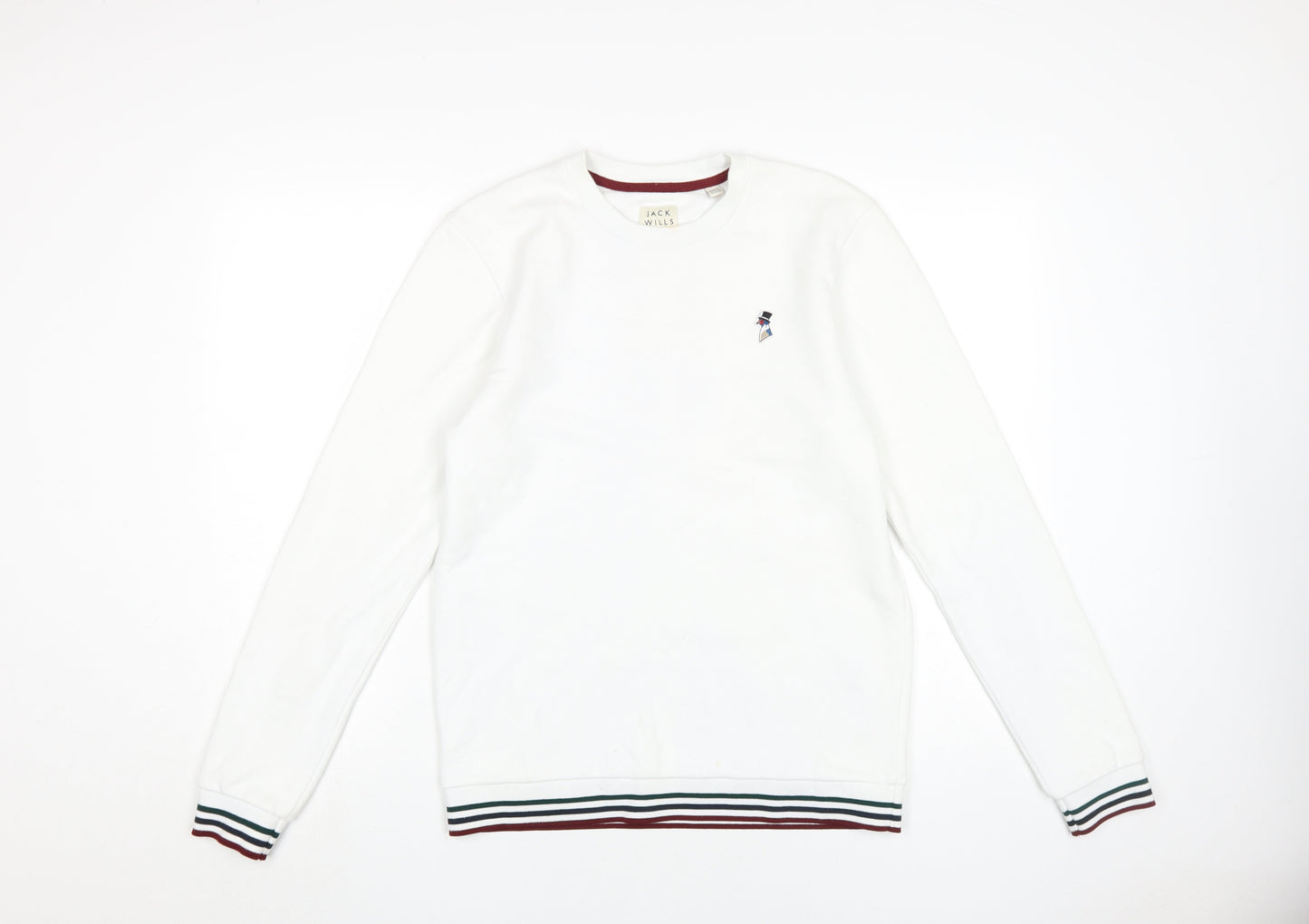 Mens UK Size S Jack Wills White Pullover Sweatshirt
