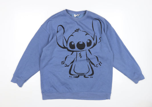 Unisex Adults UK Size XS Disney Blue Pullover Sweatshirt