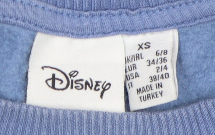 Unisex Adults UK Size XS Disney Blue Pullover Sweatshirt