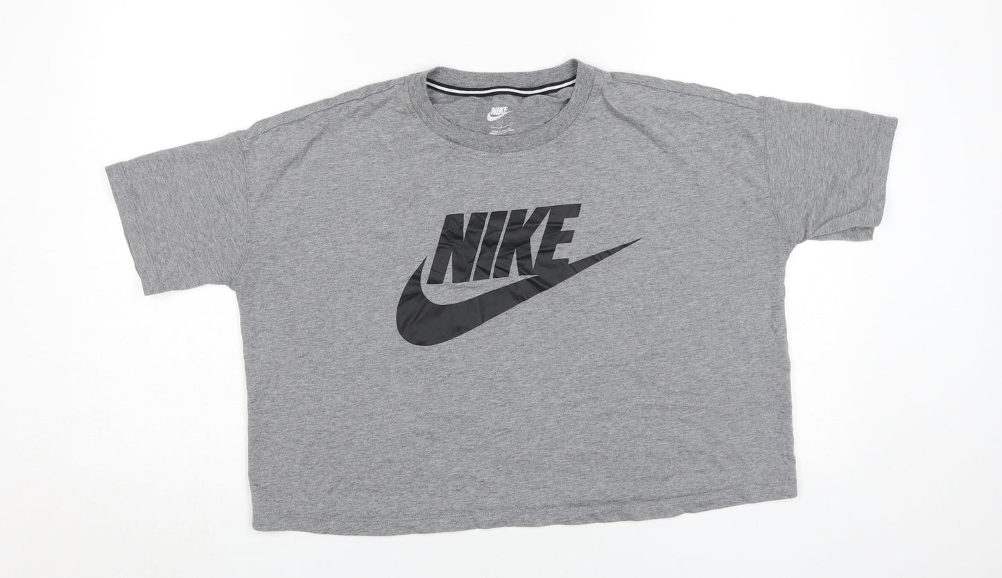 Womens UK Size S Nike Grey Basic T-Shirt