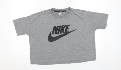 Womens UK Size S Nike Grey Basic T-Shirt
