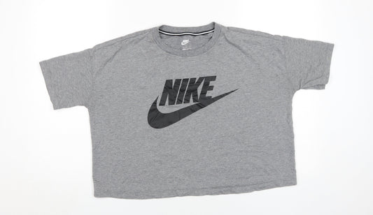 Nike Women's Grey T-Shirt, Small, Casual Style
