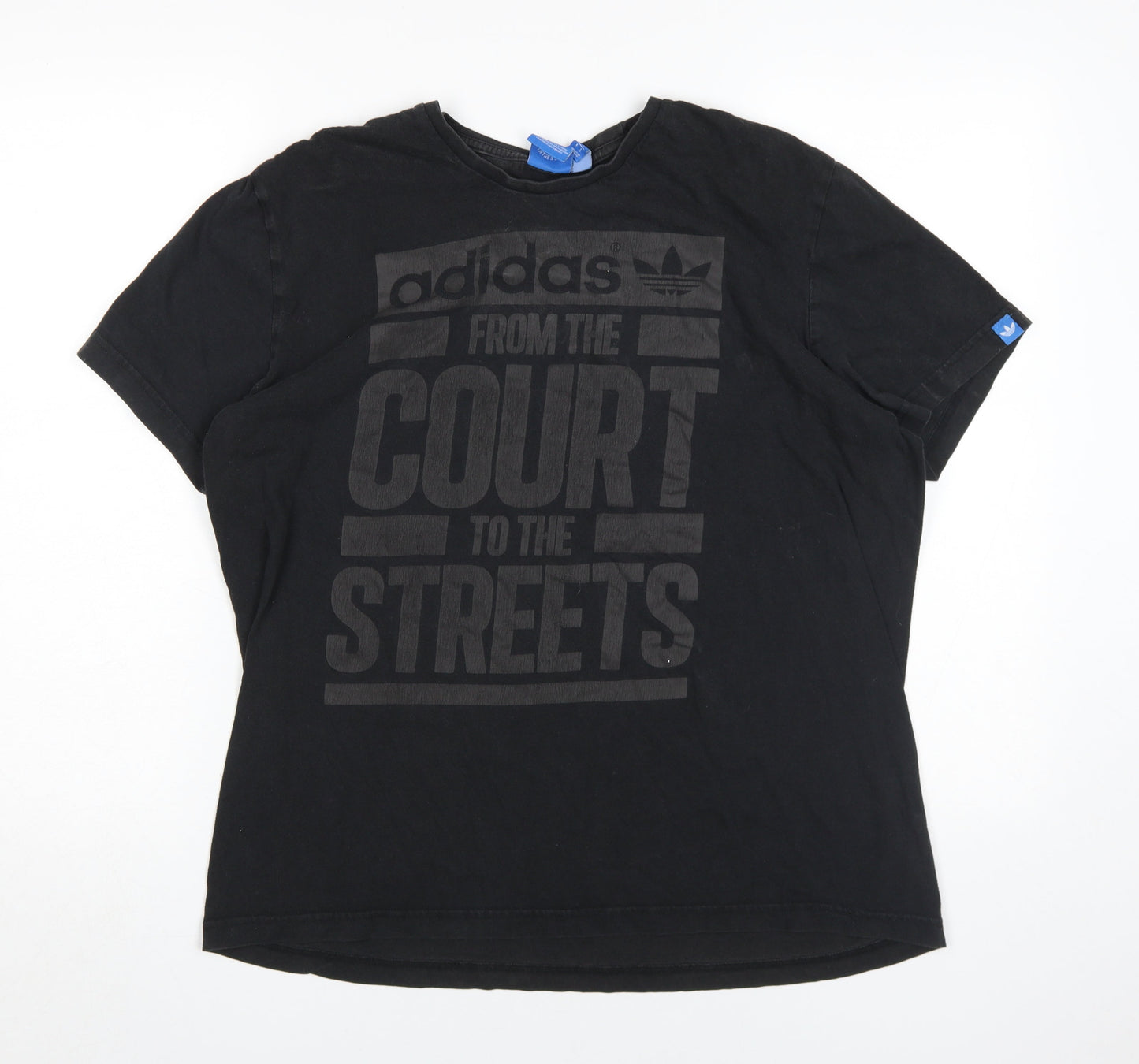 Adidas Men's Black T-Shirt, Size L, Casual Sportswear