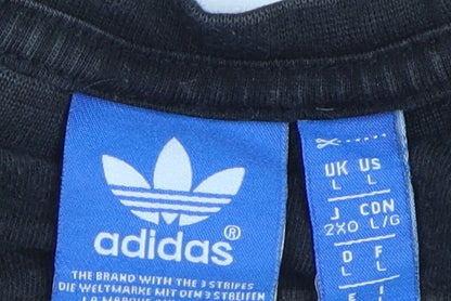 Adidas Men's Black T-Shirt, Size L, Casual Sportswear