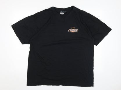 Mens UK Size XL Hanes Black  T-Shirt
