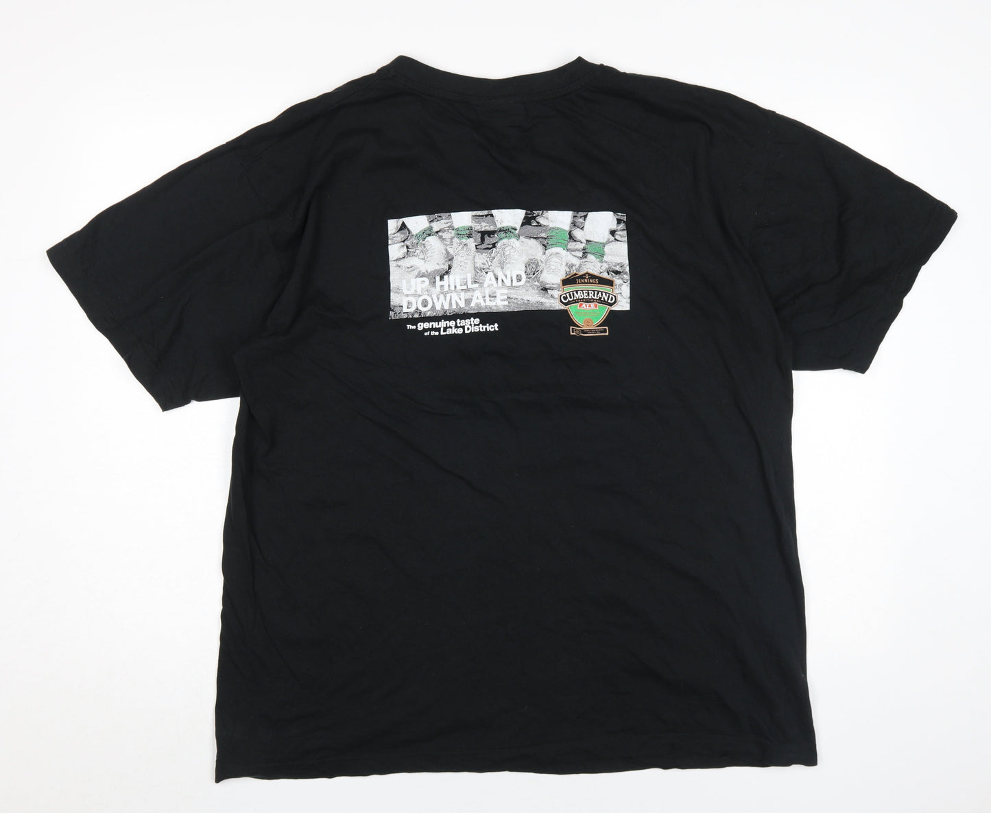 Mens UK Size XL Hanes Black  T-Shirt