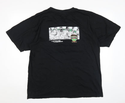 Mens UK Size XL Hanes Black  T-Shirt