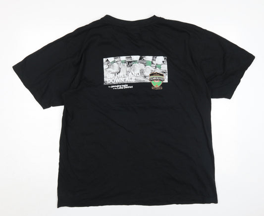 Mens UK Size XL Hanes Black  T-Shirt