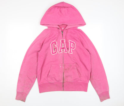Gap Women's Pink Full Zip Hoodie, Size M
