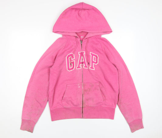 Gap Women's Pink Full Zip Hoodie, Size M