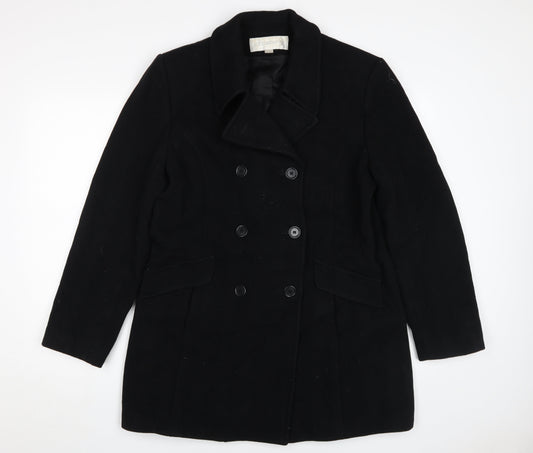Liz Claiborne Women's Black Pea Coat, Size 10