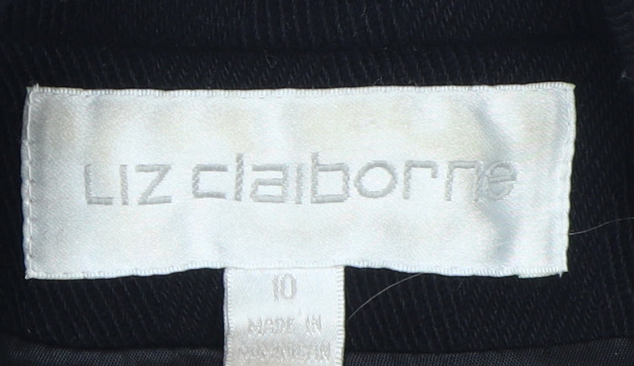 Liz Claiborne Women's Black Pea Coat, Size 10