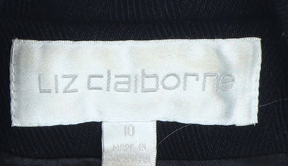 Liz Claiborne Women's Black Pea Coat, Size 10