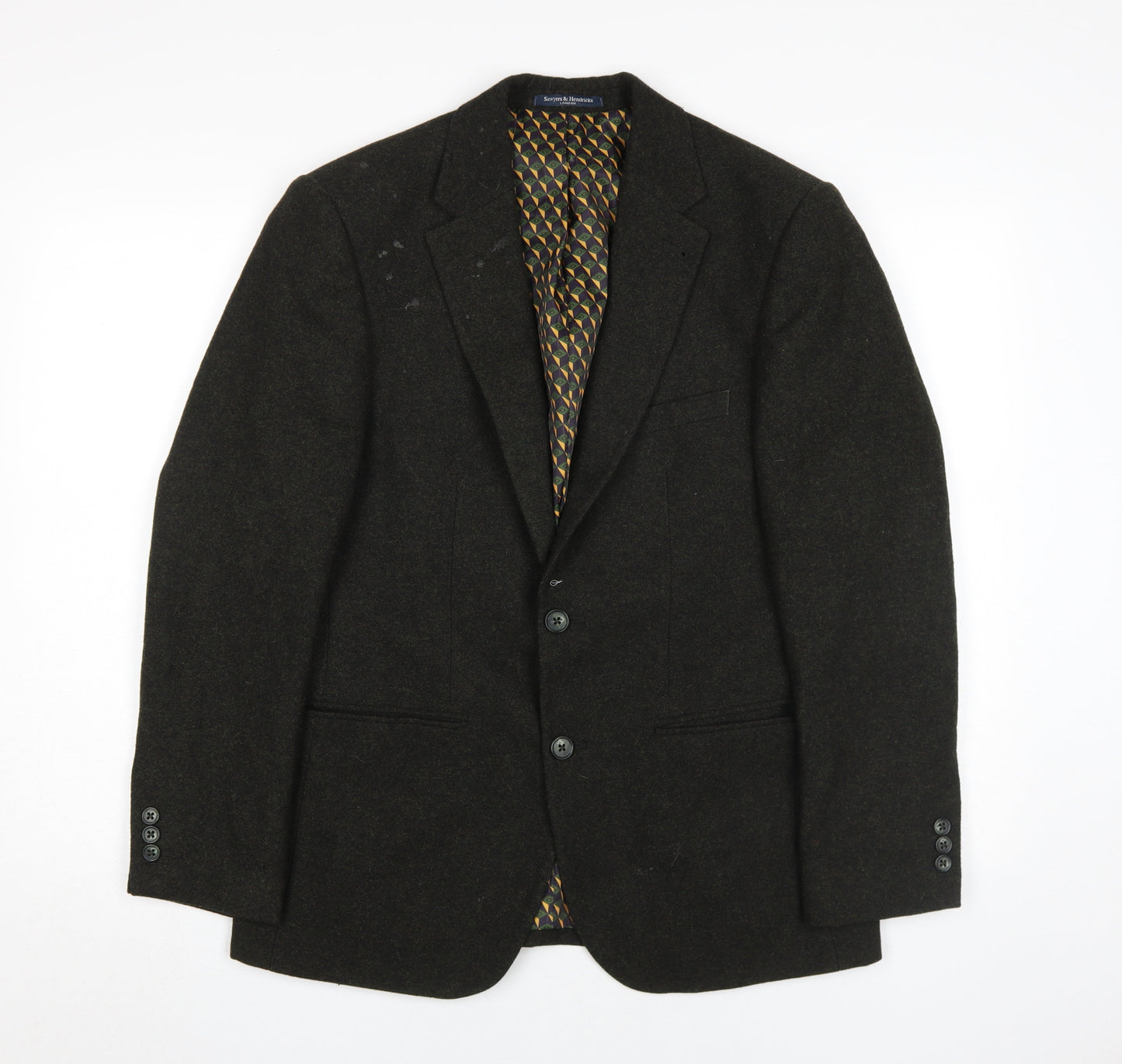 Mens UK Size 38 Sawyers & Hendricks Regular Black Suit Jacket
