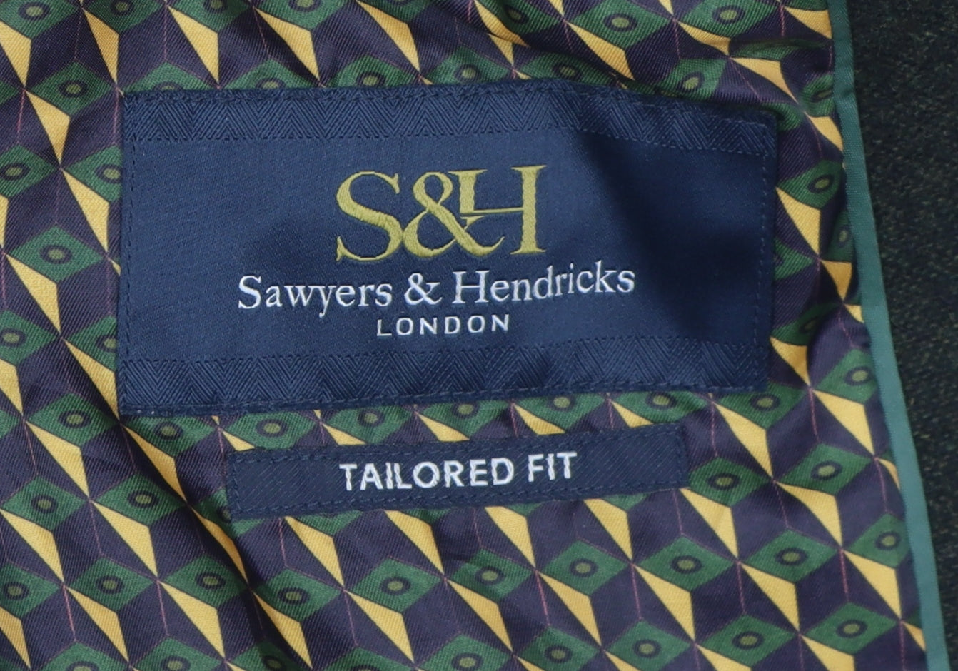 Mens UK Size 38 Sawyers & Hendricks Regular Black Suit Jacket