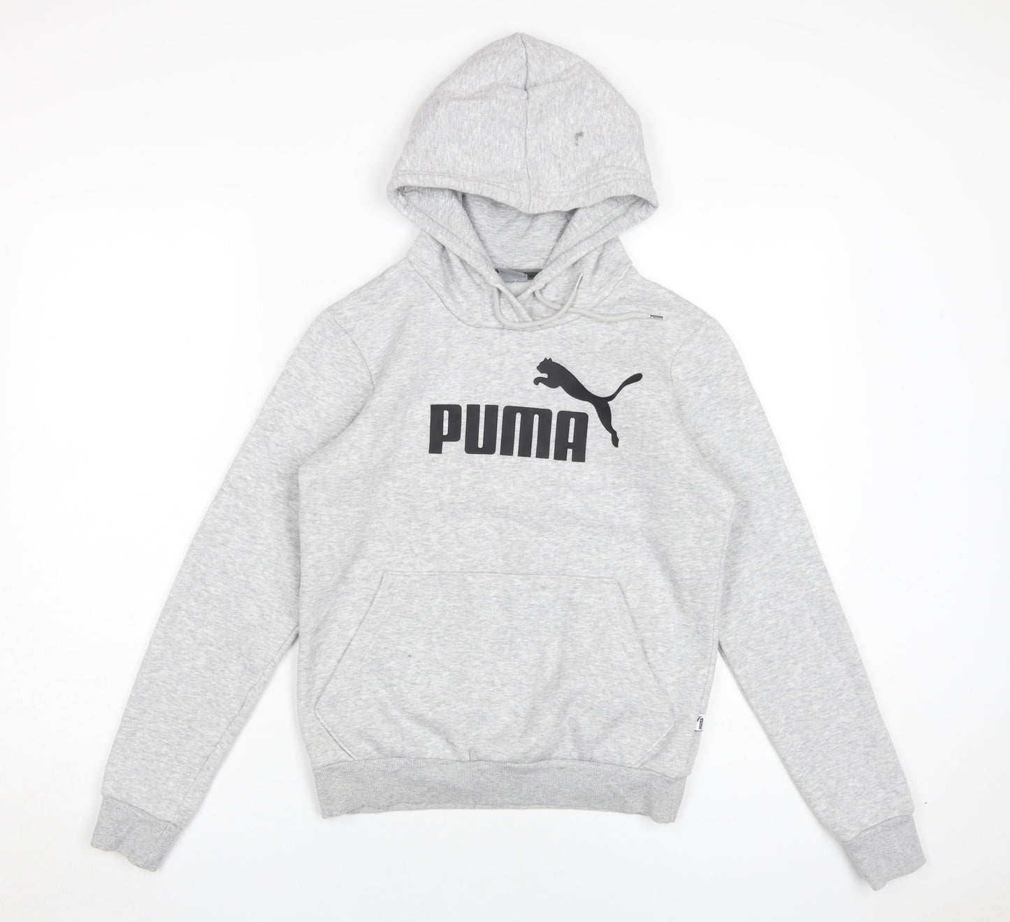 PUMA Grey Unisex Adults Pullover Hoodie Size 8