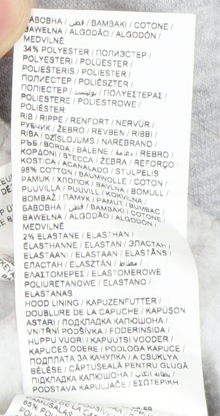 PUMA Grey Unisex Adults Pullover Hoodie Size 8