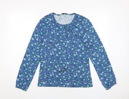 Womens UK Size M Kettlewell Blue Jersey Blouse