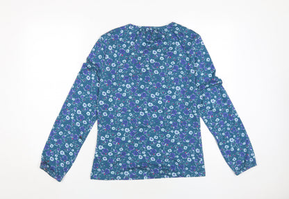 Womens UK Size M Kettlewell Blue Jersey Blouse