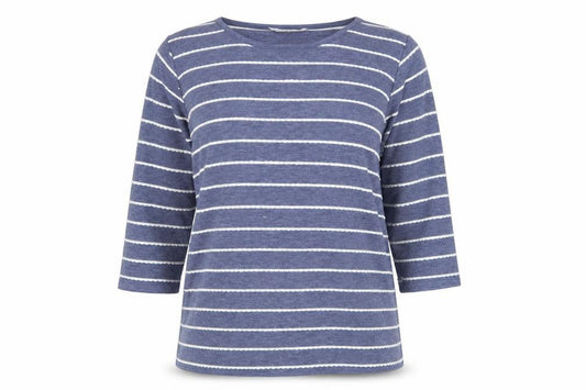 Womens UK Size M Isle Blue Basic T-Shirt