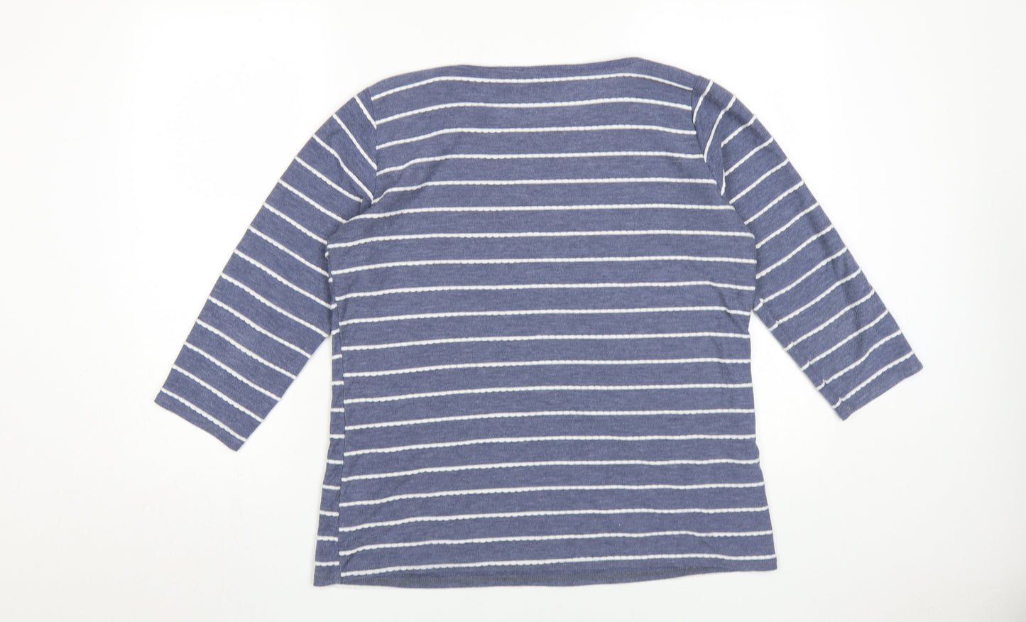 Womens UK Size M Isle Blue Basic T-Shirt