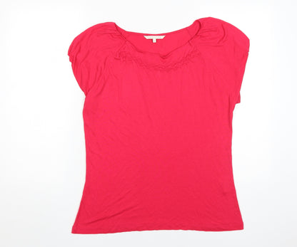 Womens UK Size 16 Lakeland Red Basic T-Shirt
