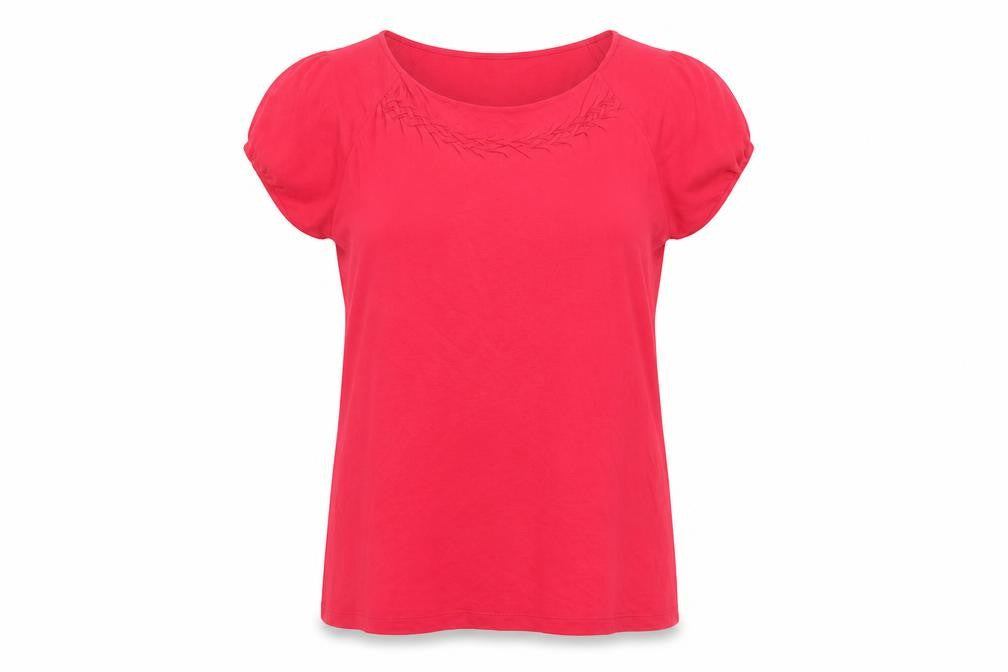 Womens UK Size 16 Lakeland Red Basic T-Shirt