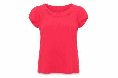 Womens UK Size 16 Lakeland Red Basic T-Shirt