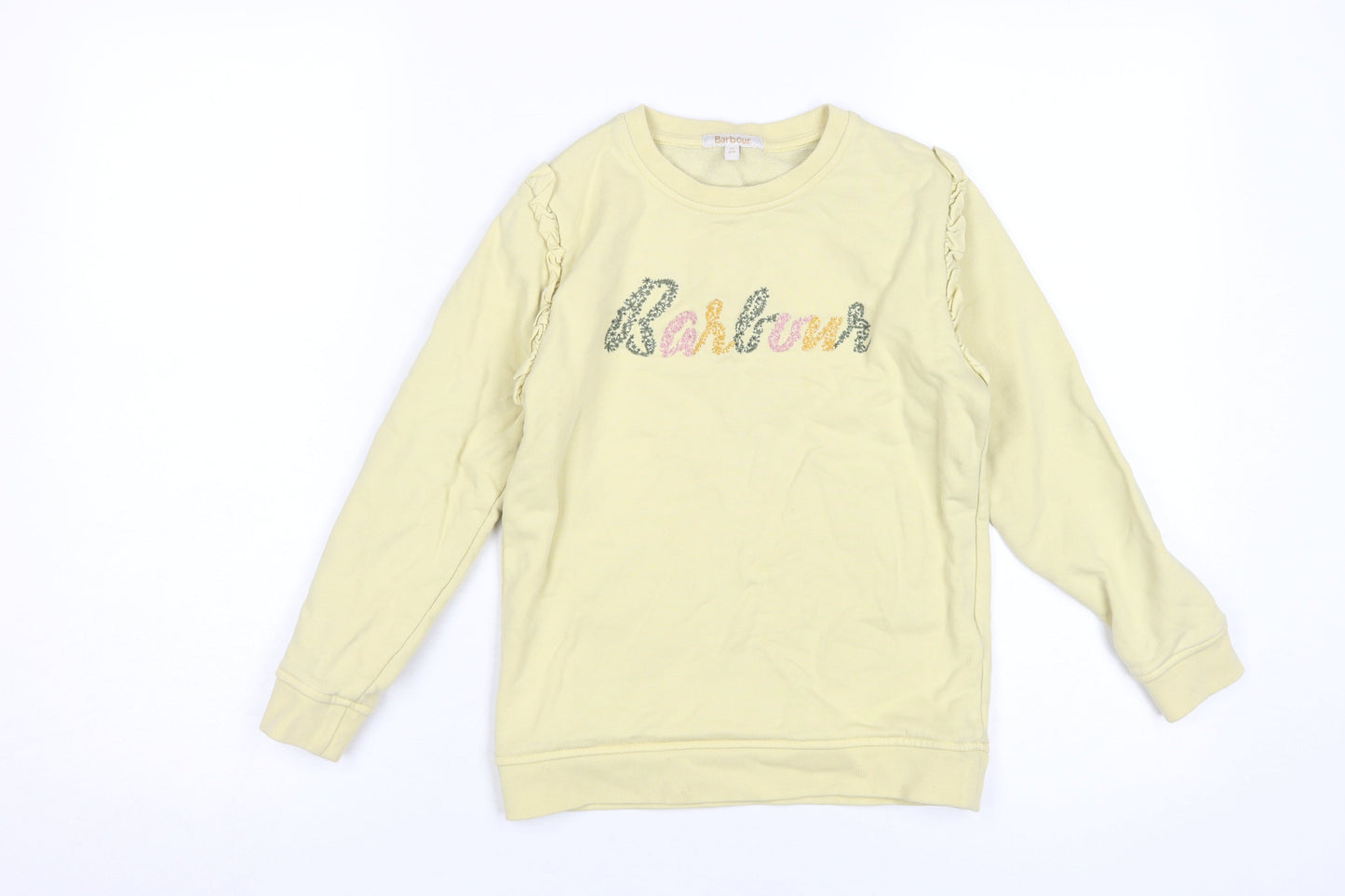 Barbour Girls Yellow Ruffle Sweatshirt 8-9 Years