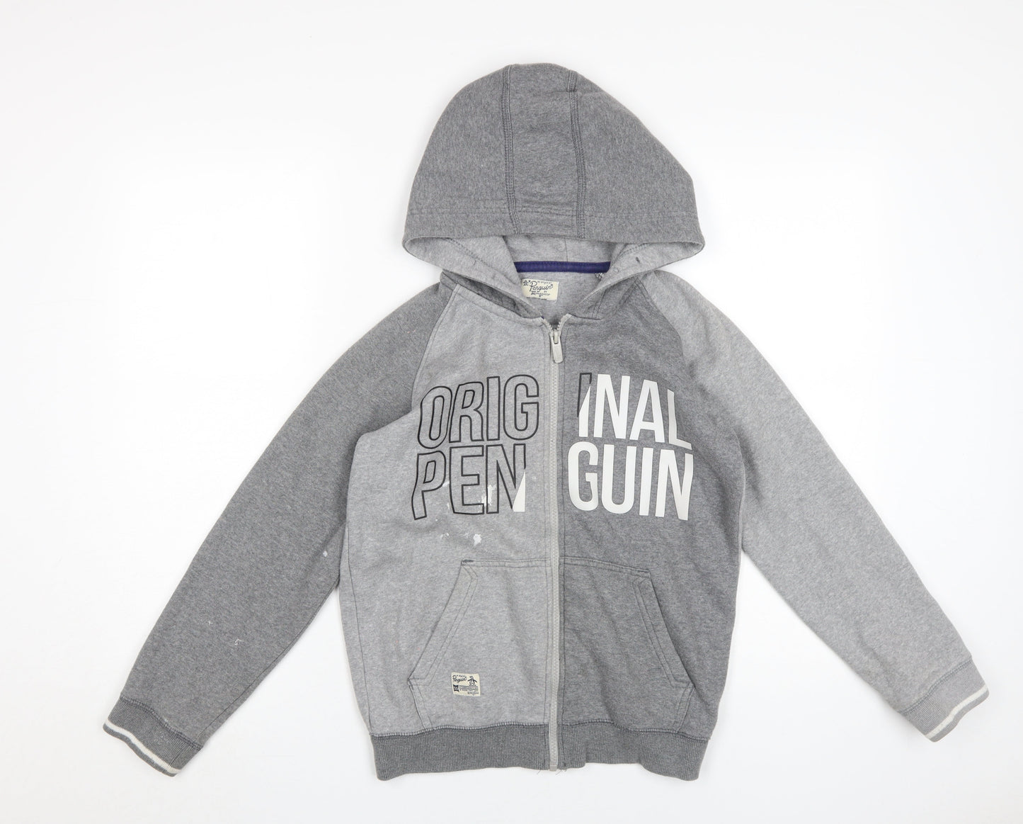 Original Penguin Boys Grey Full Zip Hoodie 12-13 Years