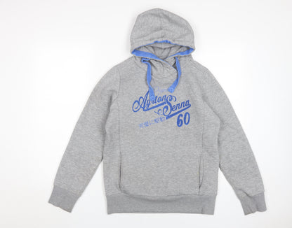 Ayrton Senna Men's Grey Pullover Hoodie, Size S, Logo