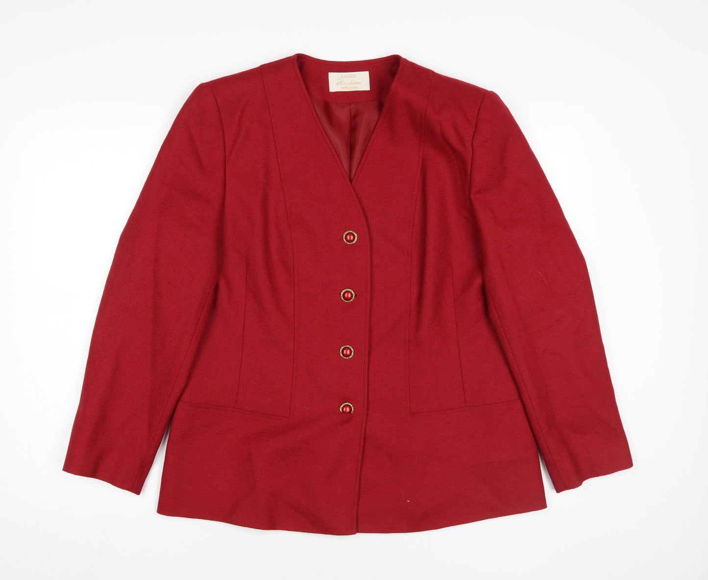 Womens UK Size 14 Eastex Red Basic Jacket