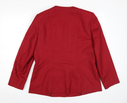 Womens UK Size 14 Eastex Red Basic Jacket