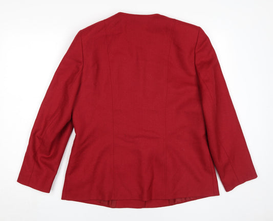 Womens UK Size 14 Eastex Red Basic Jacket
