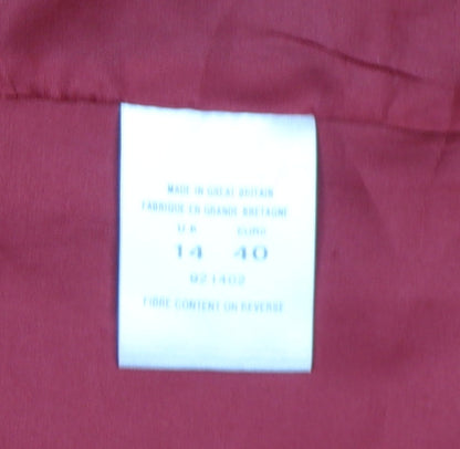 Womens UK Size 14 Eastex Red Basic Jacket