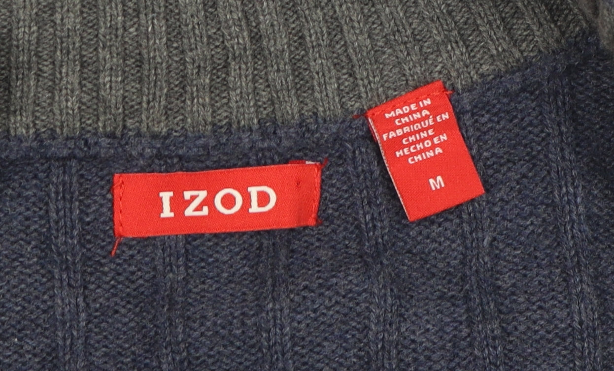 IZOD Men's Multicoloured Striped Cotton Pullover M