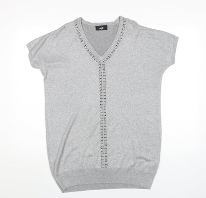 Wallis Grey Women's M T-Shirt Dress Viscose Blend