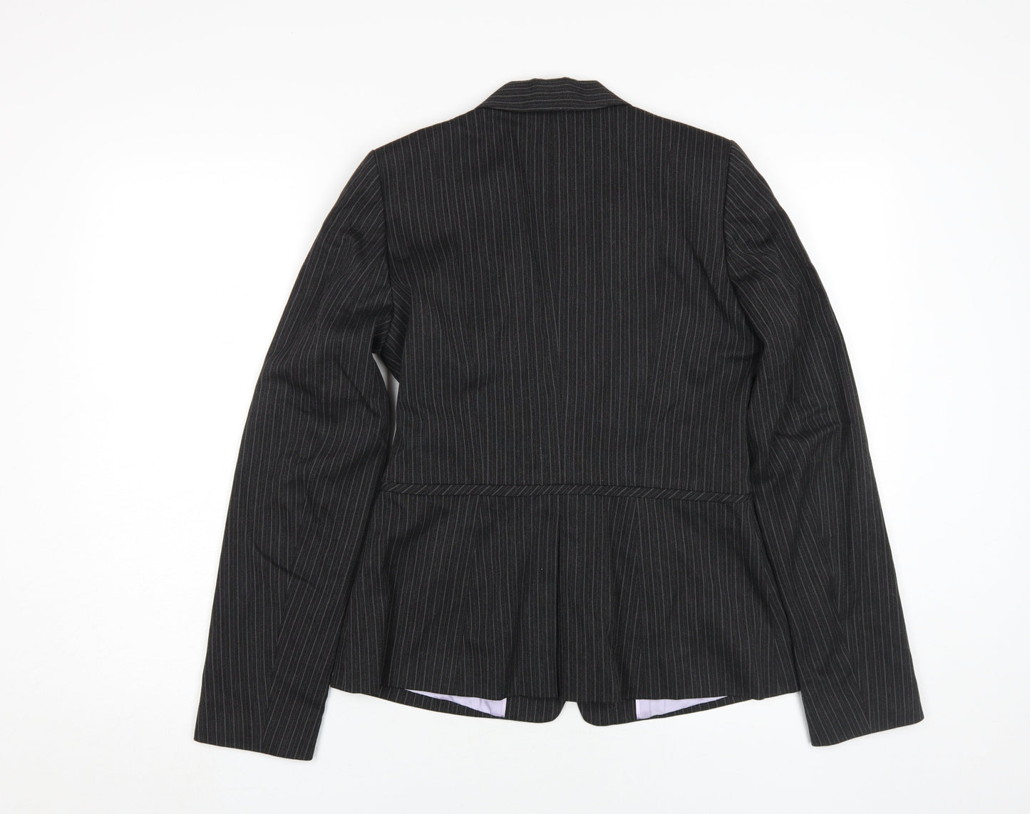 Warehouse Women's Black Pinstripe Jacket Size 10