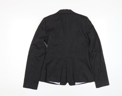 Warehouse Women's Black Pinstripe Jacket Size 10