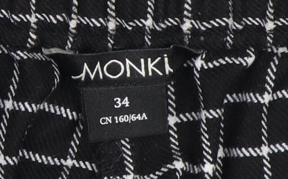 Womens UK Size 6 Monki Classic Fit Straight Black Trousers