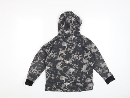 Next Boys Grey Camouflage Pullover Hoodie, Size 8 Years