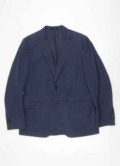 Mens UK Size 40 Massimo Dutti Regular Blue Suit Jacket
